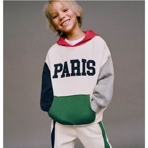 Zara Toddler Boy Hoodie Sweatshirt Paris 1.5 years 18 months NWOT